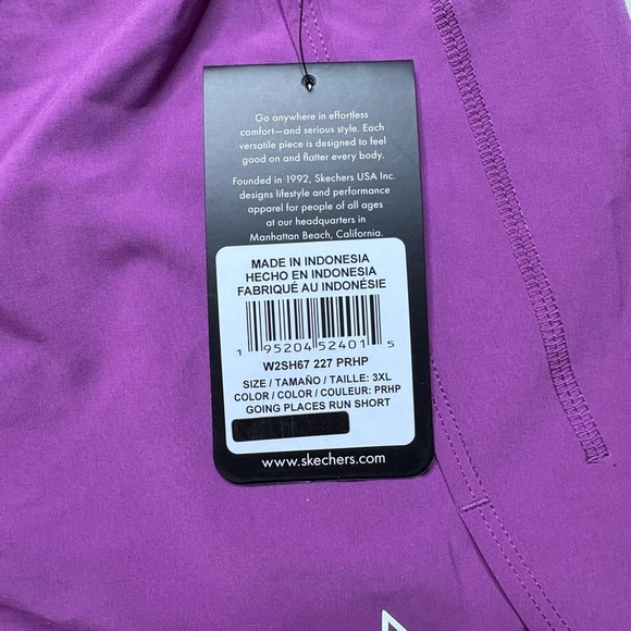 Skechers Shorts Womens 3XL Navy Black Running Athletic Mesh Lined Quick Dry NWT - Picture 6 of 15